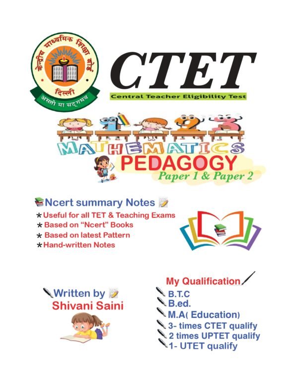 CTET Mathematics Handwritten Notes (Paper 1 & 2) | NCERT Based